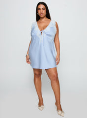 Nourish Mini Dress Blue Curve