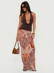 Dorella Spliced Maxi Skirt Pink Multi