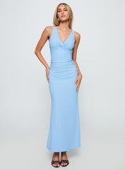 Mesmerise Halter Maxi Dress Blue