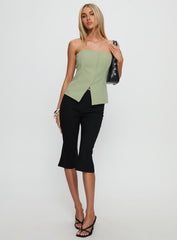 Lavish Living Strapless Top Green