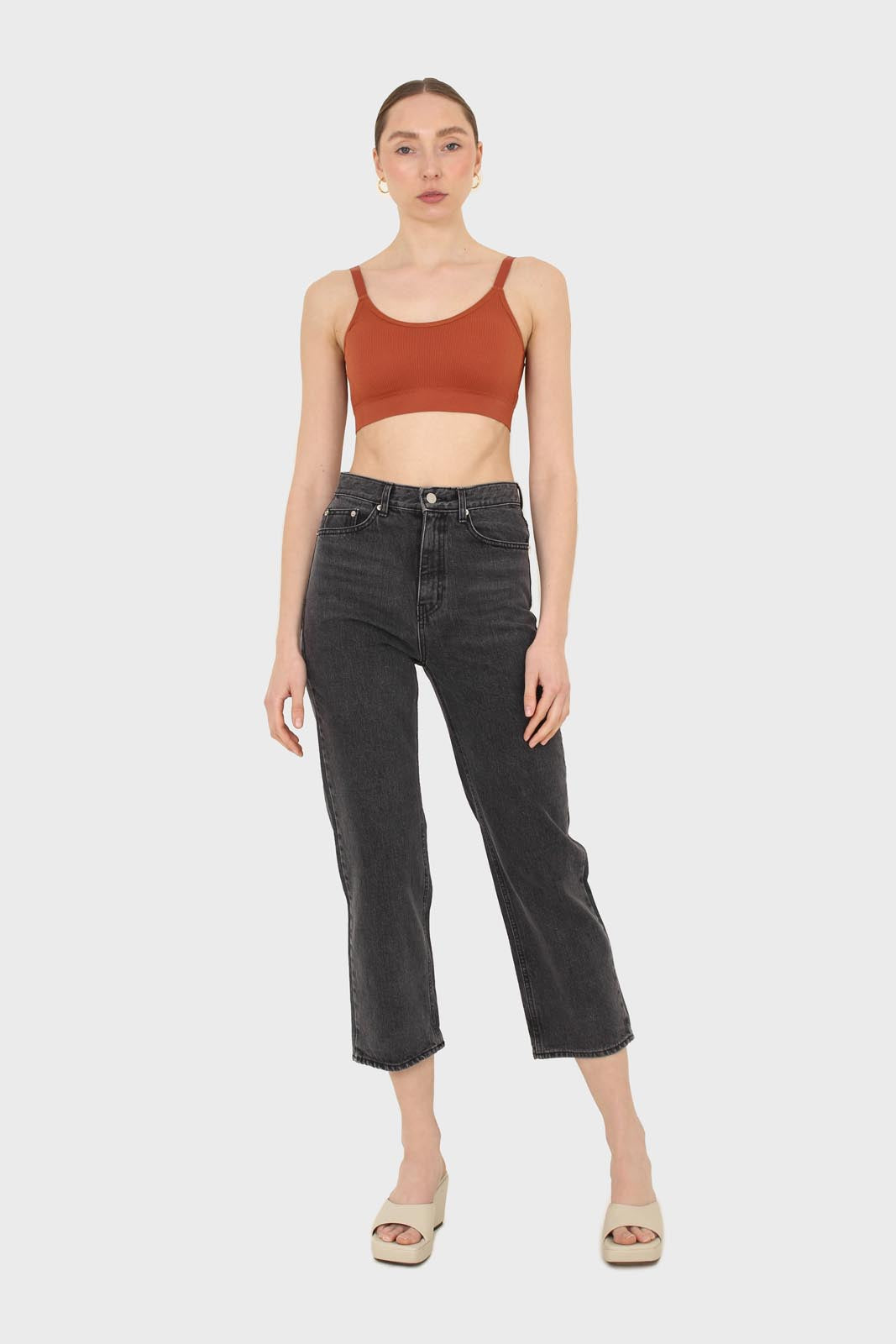 Washed black loose fit jeans - 5128