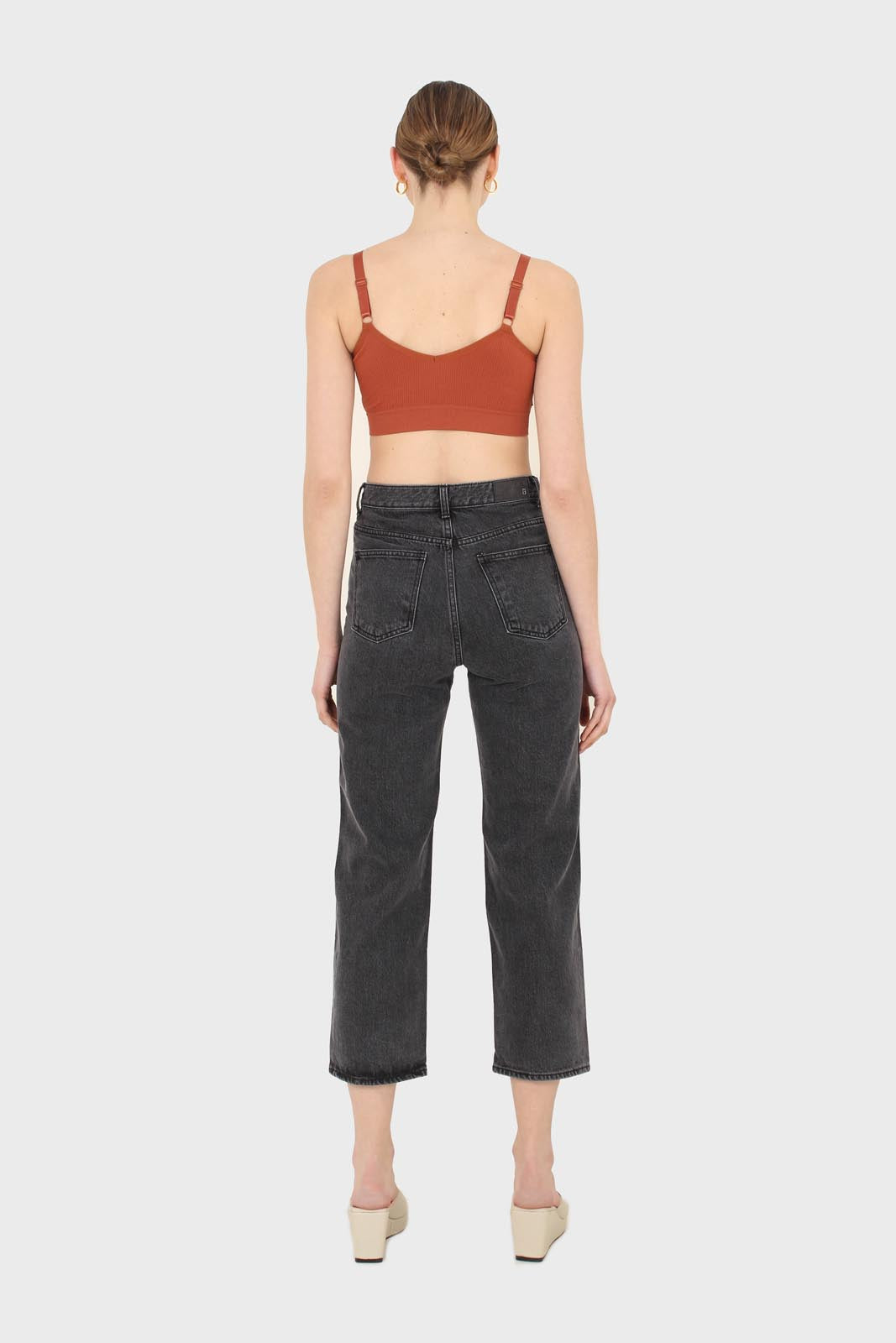 Washed black loose fit jeans - 5128