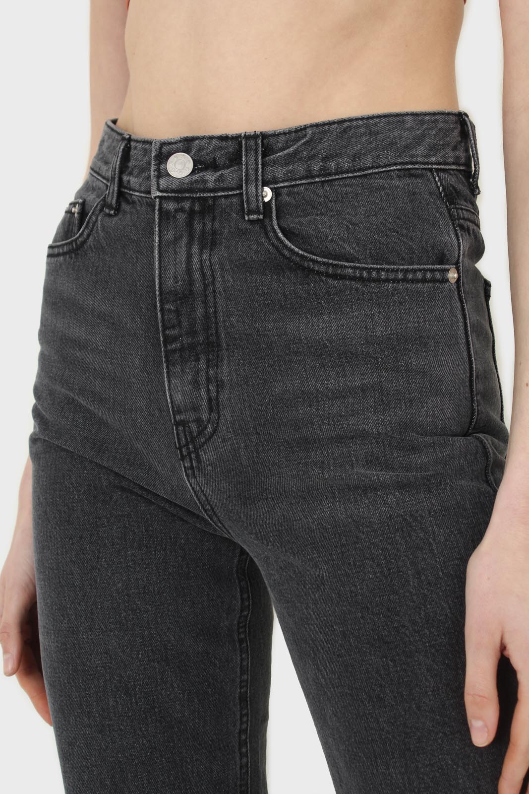 Washed black loose fit jeans - 5128