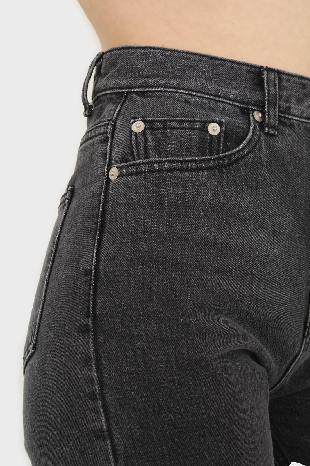 Washed black loose fit jeans - 5128