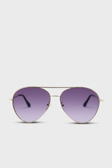 Gold frame black lens classic aviator sunglasses