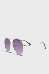 Gold frame black lens classic aviator sunglasses