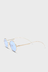 Blue and gold lined dragonfly sunglasses