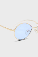 Blue and gold lined dragonfly sunglasses