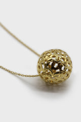 Charm necklace - Gold ball pendant