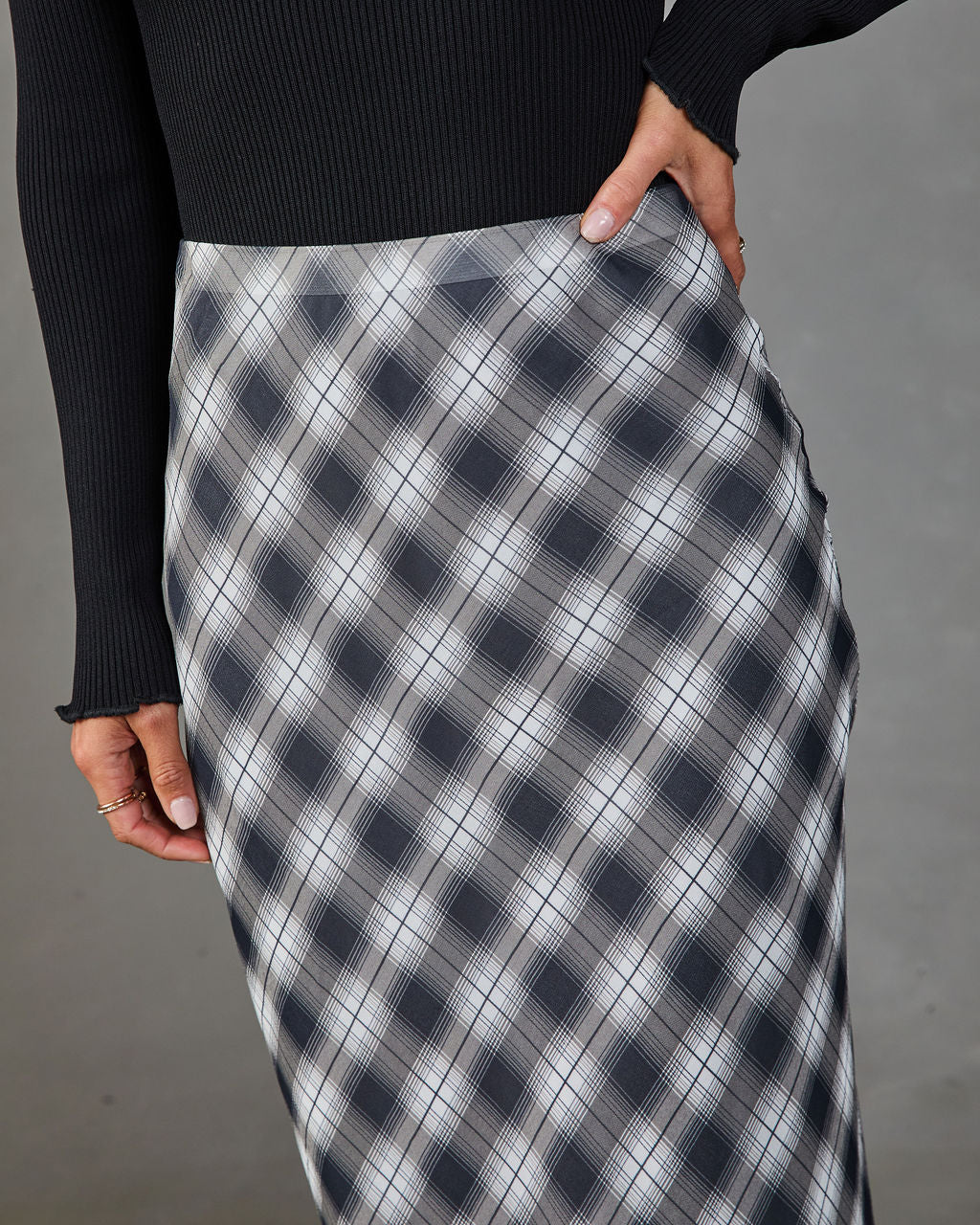 Keepsake Lane Plaid Midi Skirt