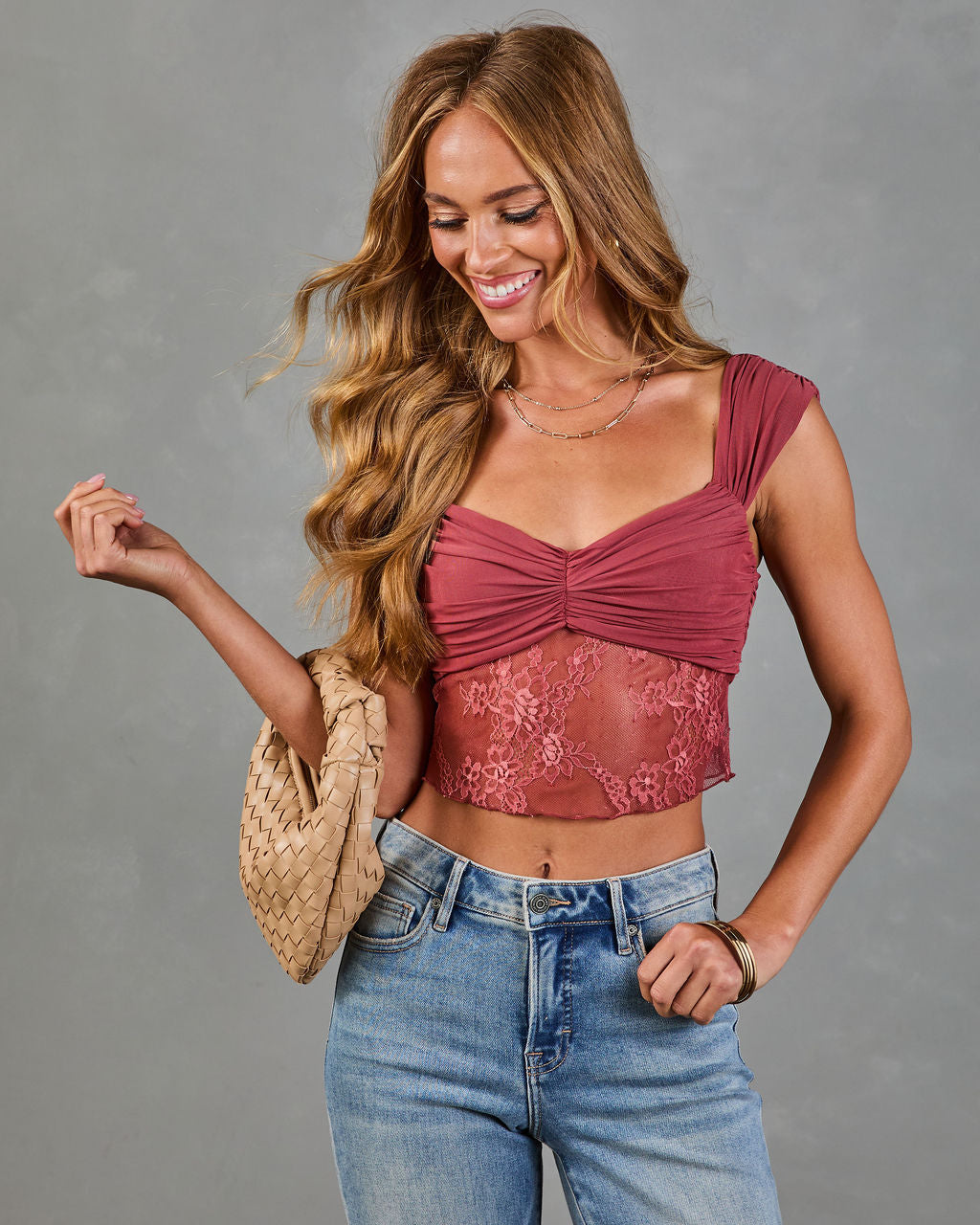 Nightfall Avenue Lace Crop Top