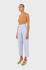 Orange thin strap ribbed knit tank