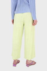 Neon green loose fit linen trousers