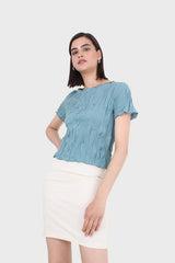 Ivory simple linen pencil skirt