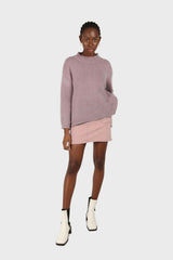 Pink patch pocket mini skirt