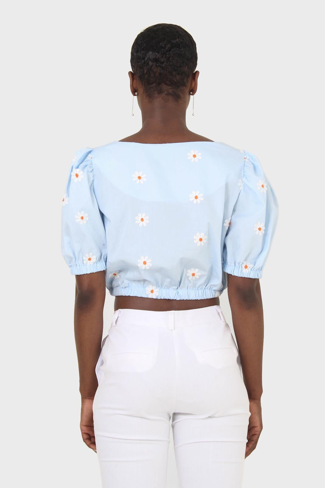 White side pocket simple tailored trousers