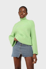 Mid blue denim mini skirt
