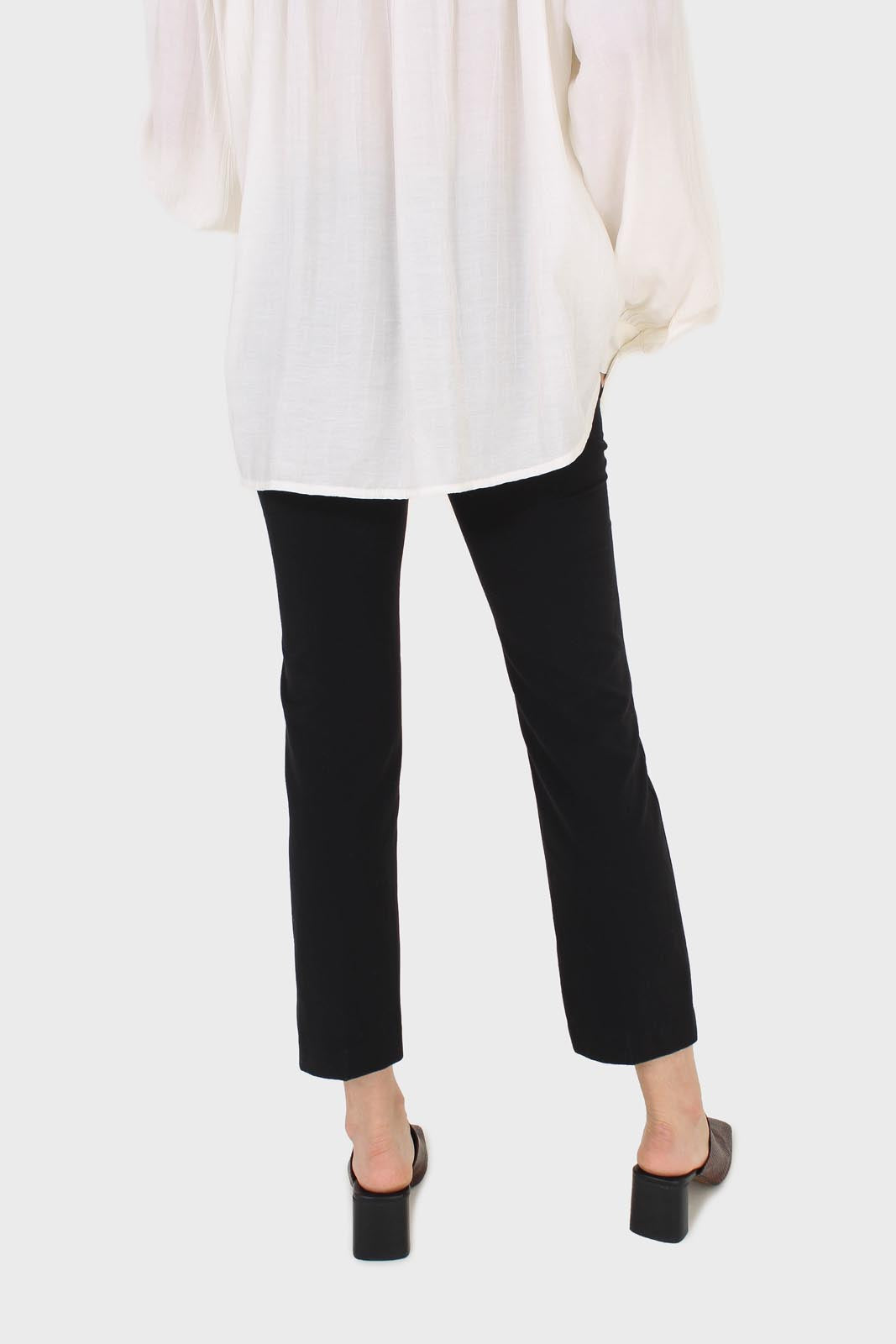 Black side pocket tailored trousers