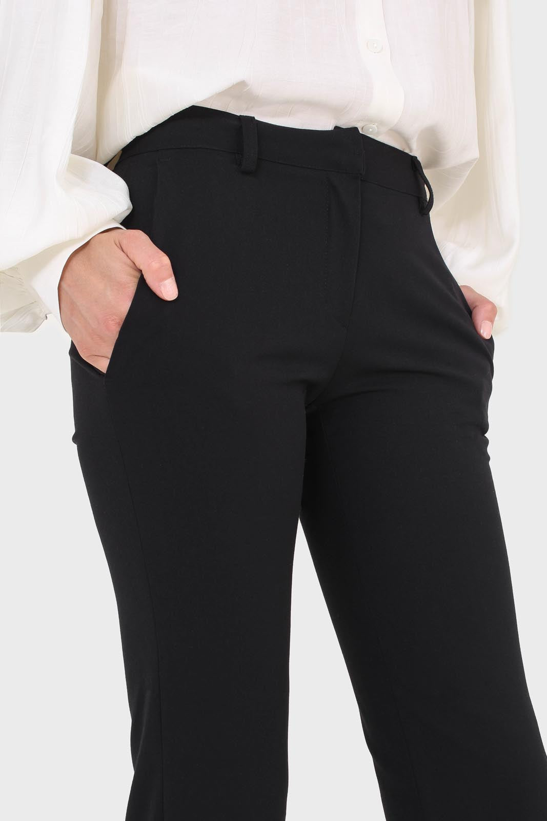 Black side pocket tailored trousers