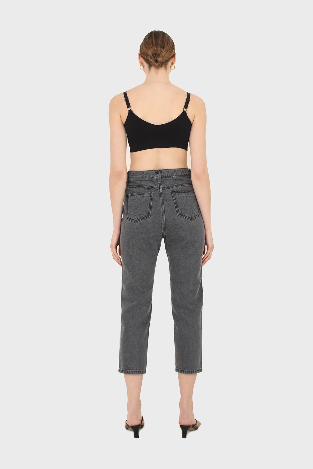 Washed grey mom jeans - 2302