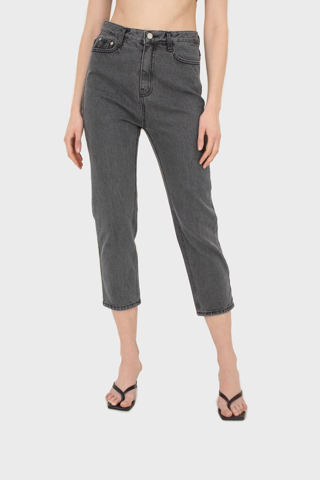 Washed grey mom jeans - 2302