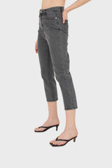 Washed grey mom jeans - 2302