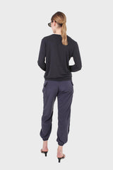 Black high neck perfect long sleeved tee