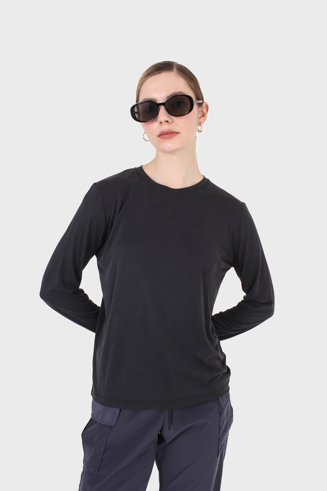 Black high neck perfect long sleeved tee