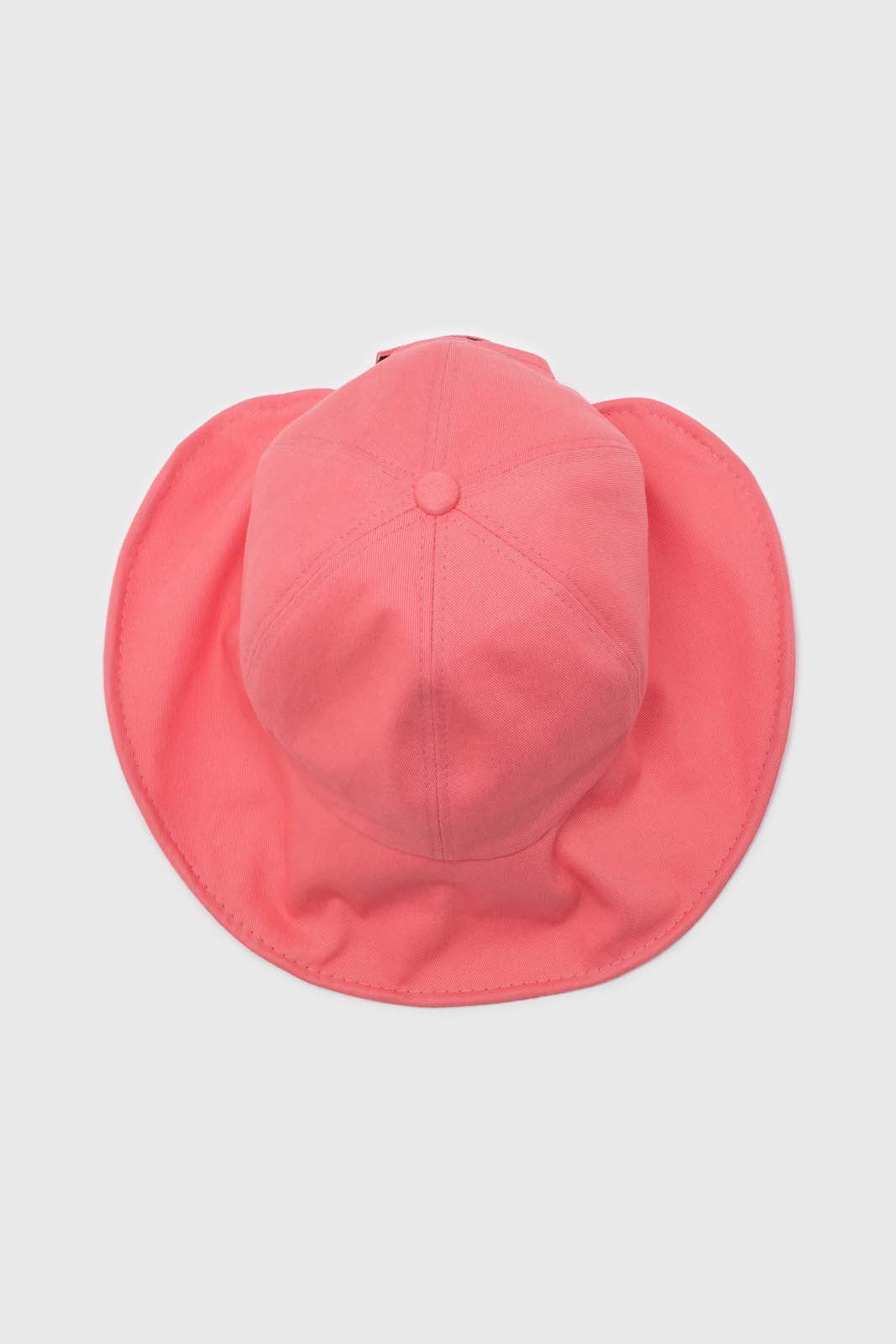 Pink velcro cotton bucket hat