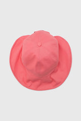 Pink velcro cotton bucket hat