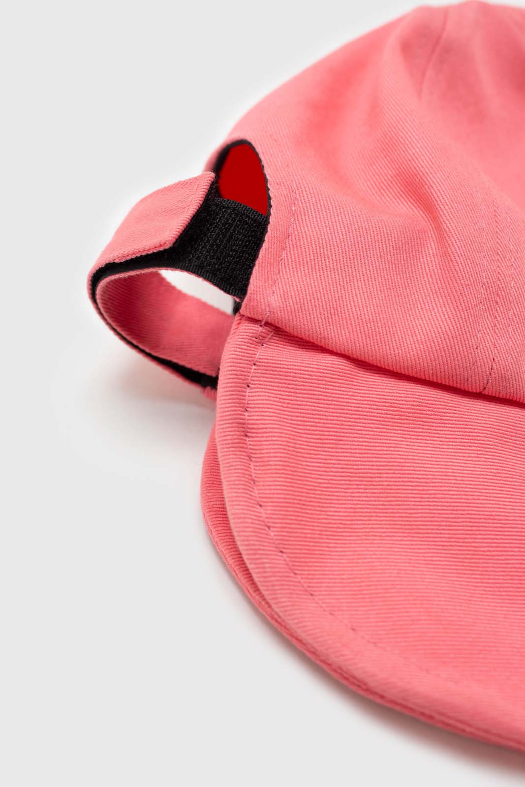 Pink velcro cotton bucket hat