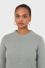 Mint angora crew neck jumper