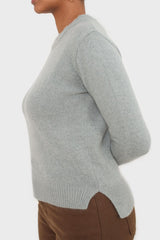 Mint angora crew neck jumper