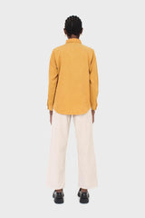 Mustard simple corduroy shirt