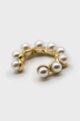 Gold pearl ear cuff