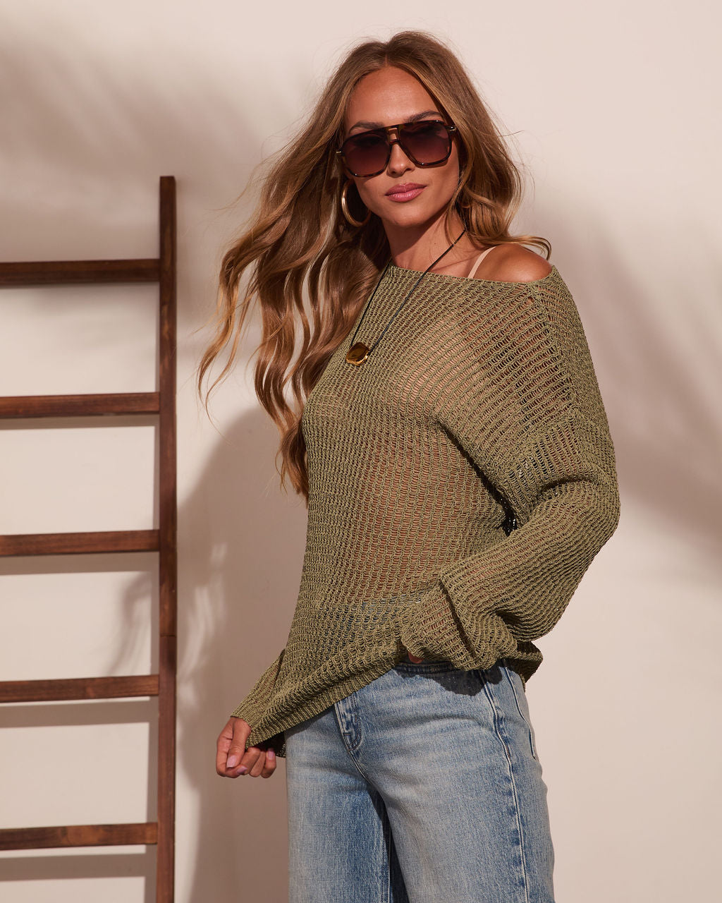 Slow Season Open Knit Sweater