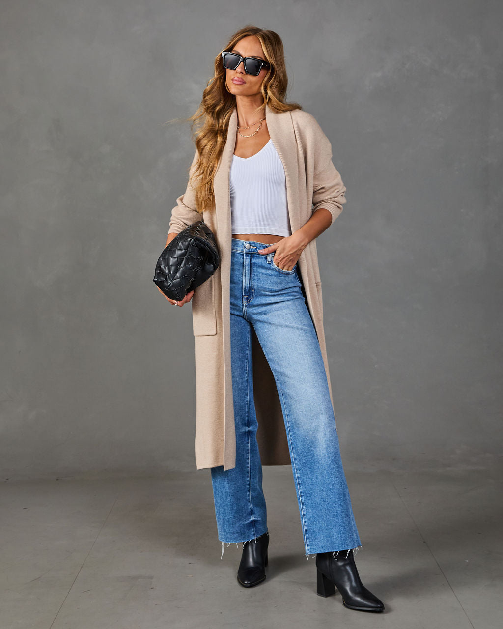 Loretta Knit Belted Long Line Cardigan