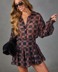 Prep Season Plaid Chiffon Romper