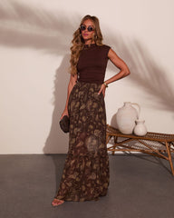 Sun Gold Paisley Maxi Skirt
