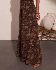 Sun Gold Paisley Maxi Skirt