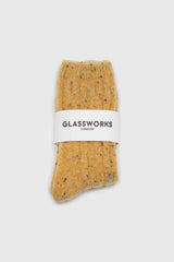 Yellow rainbow fleck thick socks