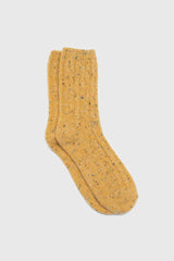 Yellow rainbow fleck thick socks