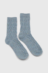 Baby blue rainbow fleck thick socks