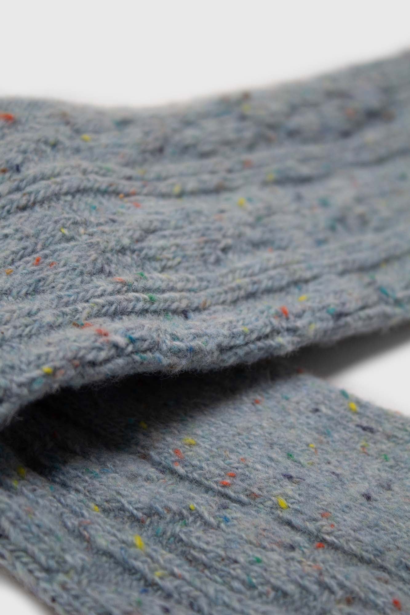 Baby blue rainbow fleck thick socks
