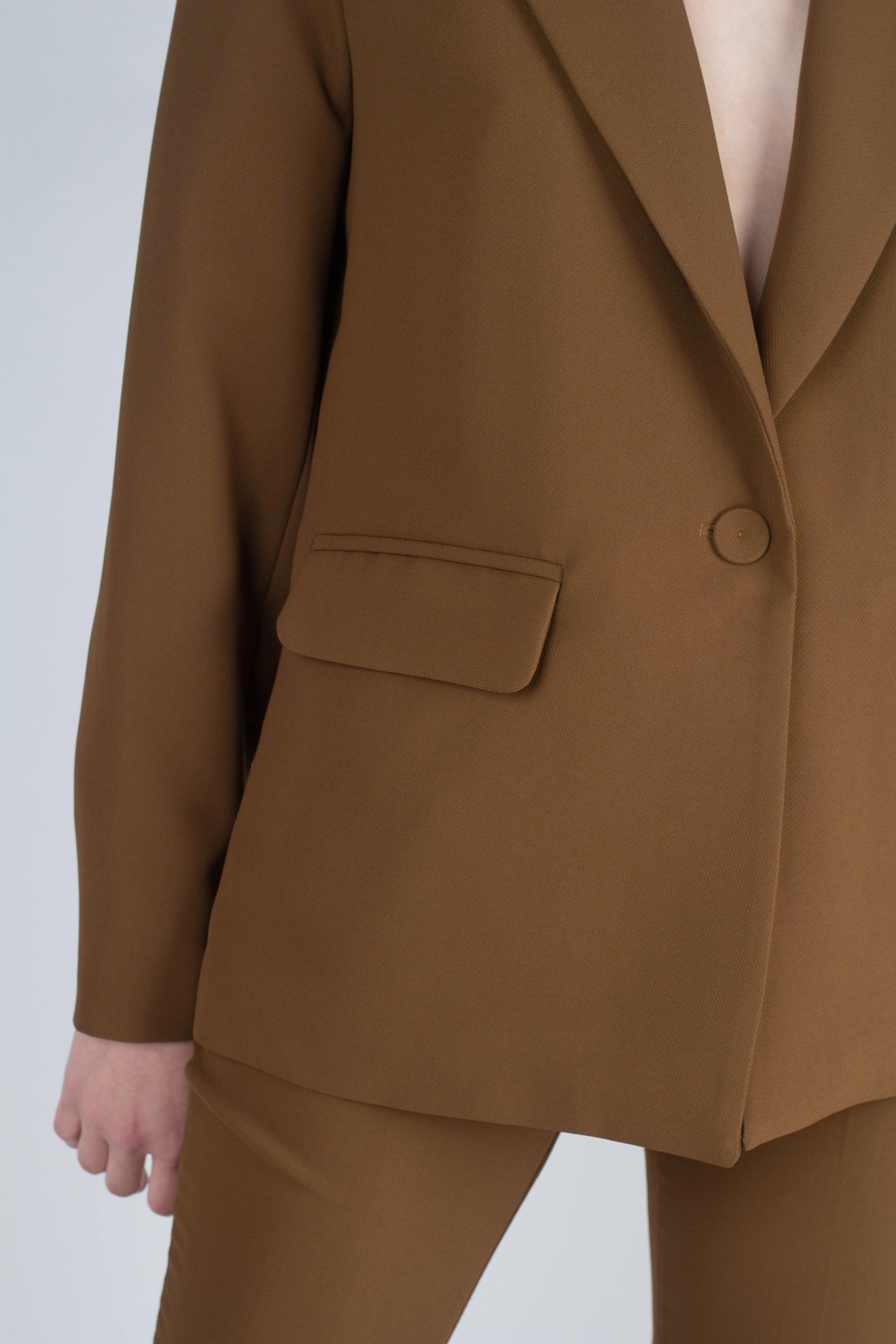 Mustard single breasted classic suit blazer