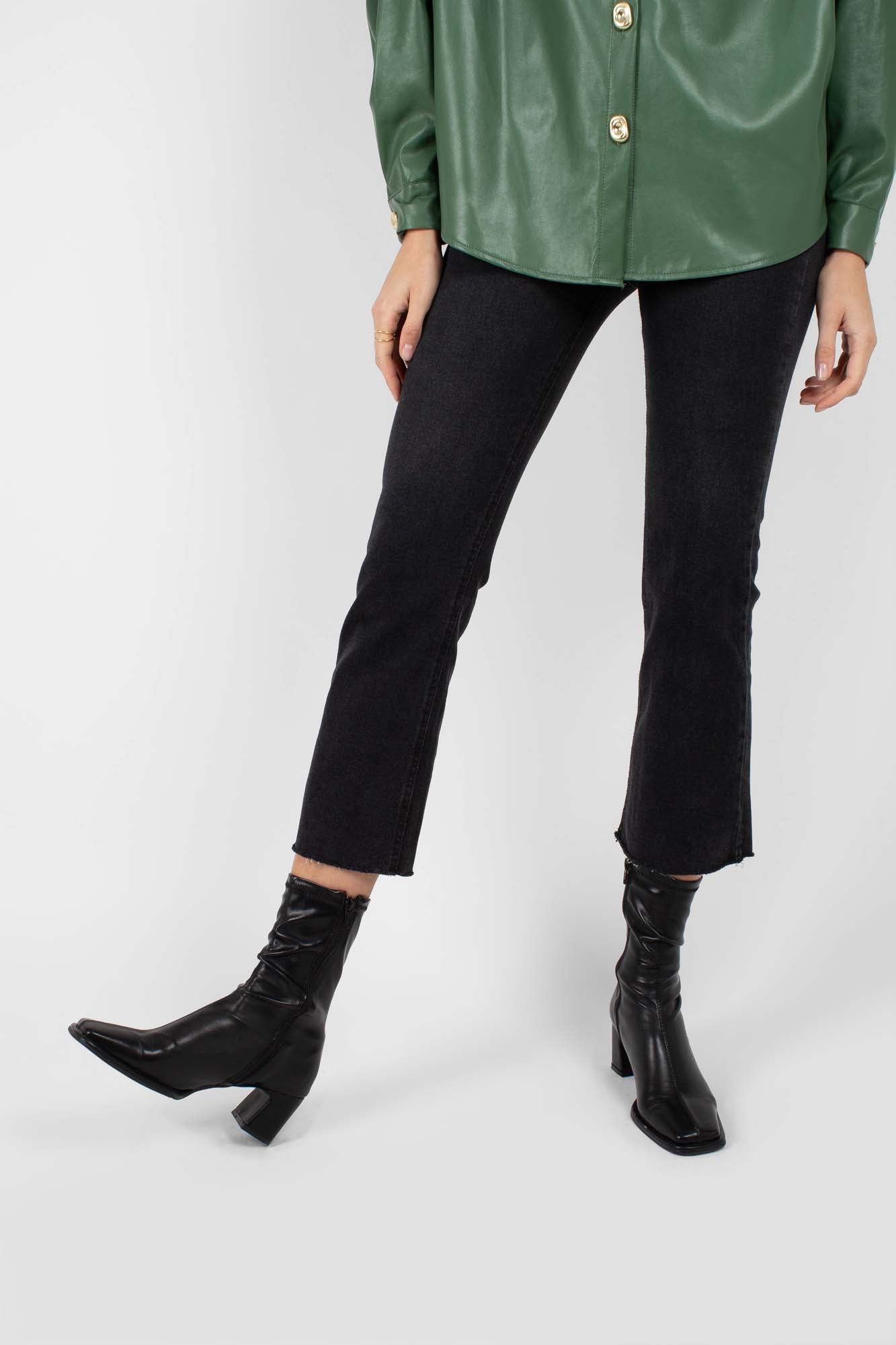Washed black boot cut jeans - 3262