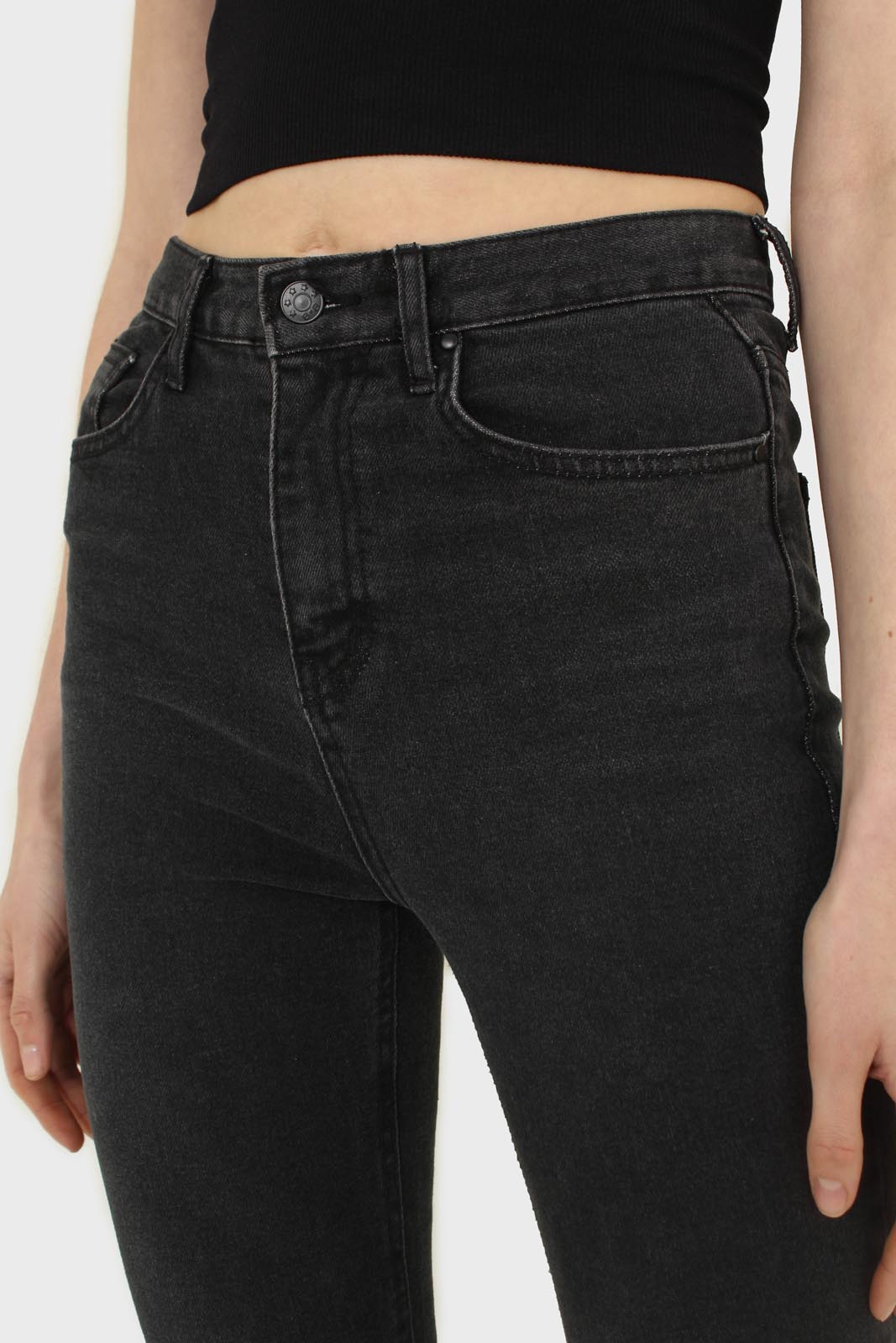 Washed black boot cut jeans - 3262