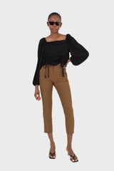 Mustard classic suit trousers
