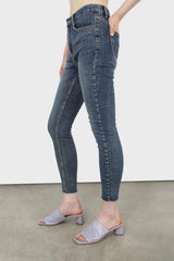 Mid blue skinny jeans-5354