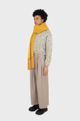 Grey and khaki rainbow crew neck jumper